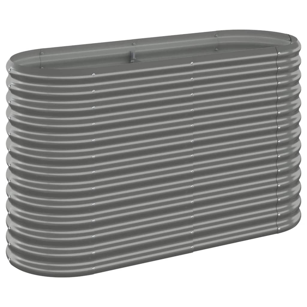 Hochbeet Verzinkter Stahl 114x40x68 cm Grau
