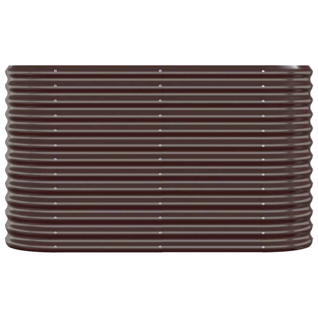 Hochbeet Verzinkter Stahl 114x40x68 cm Braun