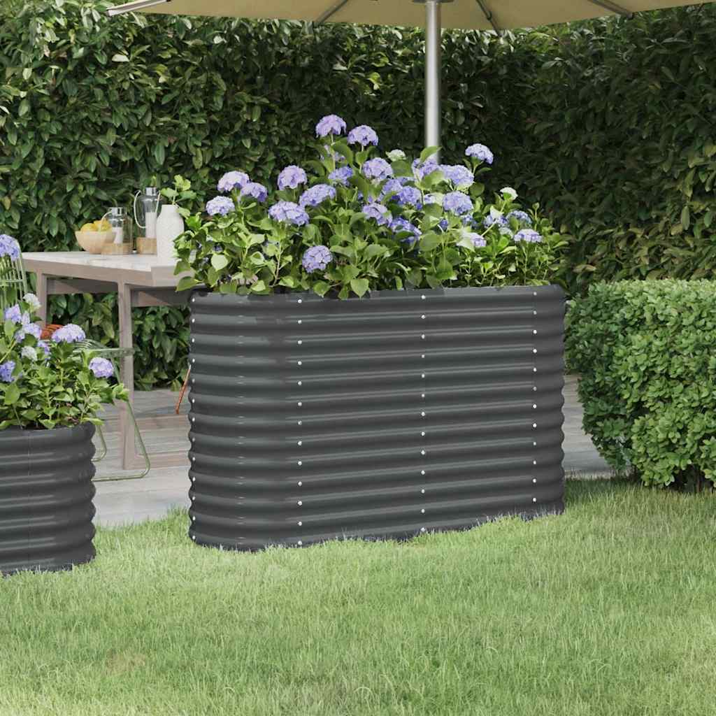 Hochbeet Verzinkter Stahl 114x40x68 cm Anthrazit