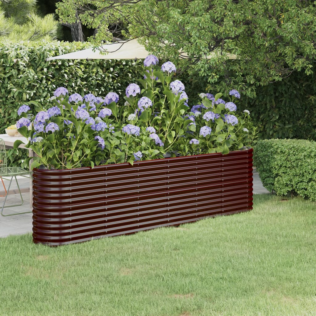 Hochbeet Verzinkter Stahl 260x40x68 cm Braun
