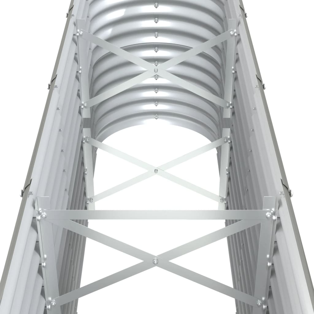 Hochbeet Verzinkter Stahl 332x40x68 cm Grau