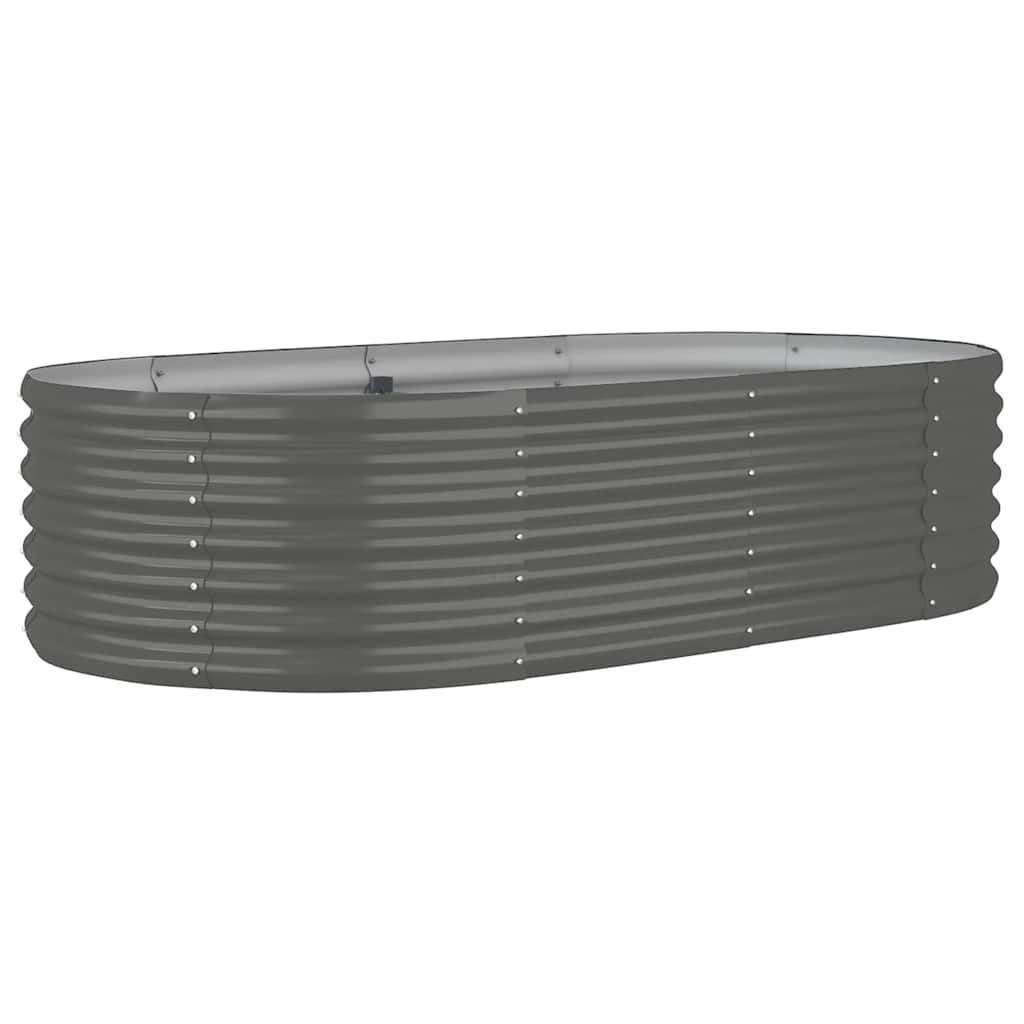 Hochbeet Verzinkter Stahl 152x80x36 cm Grau
