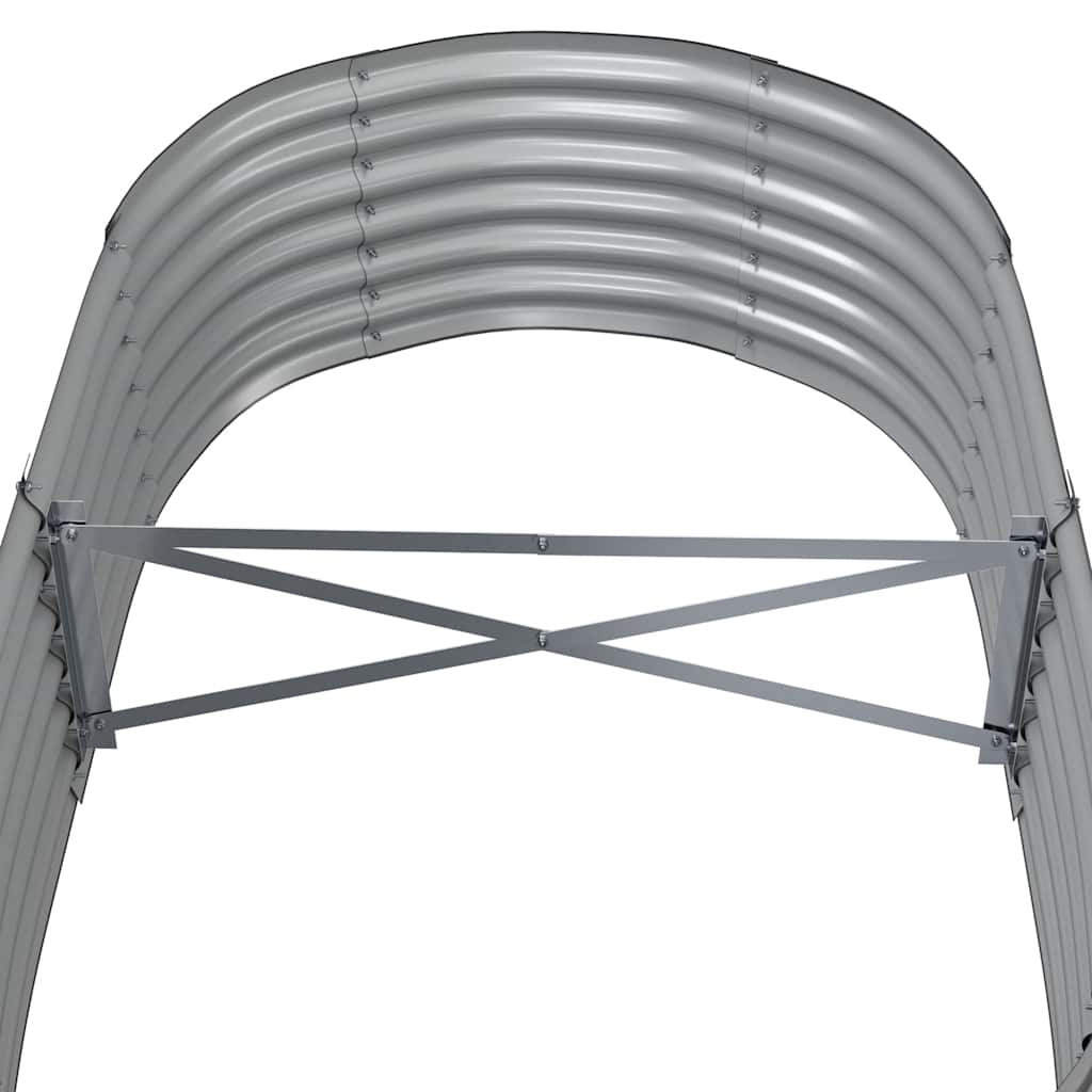 Hochbeet Verzinkter Stahl 152x80x36 cm Grau