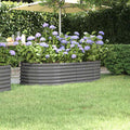 Hochbeet Verzinkter Stahl 152x80x36 cm Grau