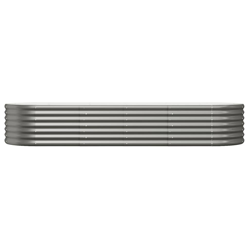 Hochbeet Verzinkter Stahl 224x80x36 cm Grau