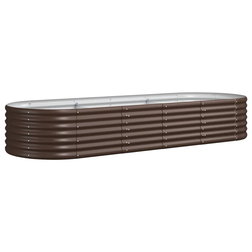 Hochbeet Verzinkter Stahl 224x80x36 cm Braun