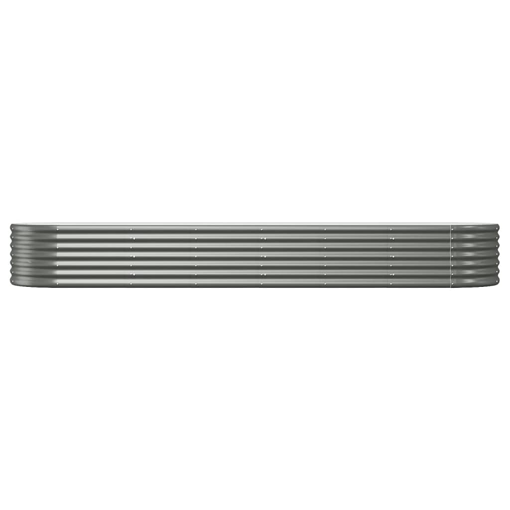 Hochbeet Verzinkter Stahl 296x80x36 cm Grau