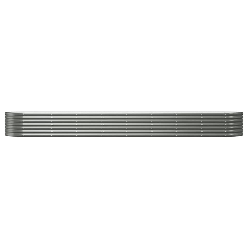 Hochbeet Verzinkter Stahl 368x80x36 cm Grau
