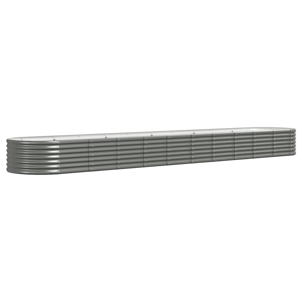 Hochbeet Verzinkter Stahl 440x80x36 cm Grau