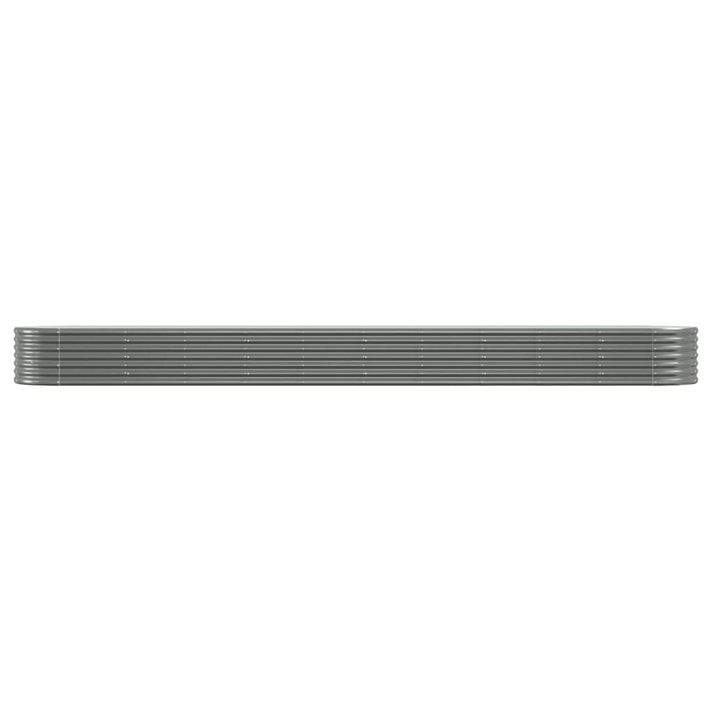 Hochbeet Verzinkter Stahl 440x80x36 cm Grau