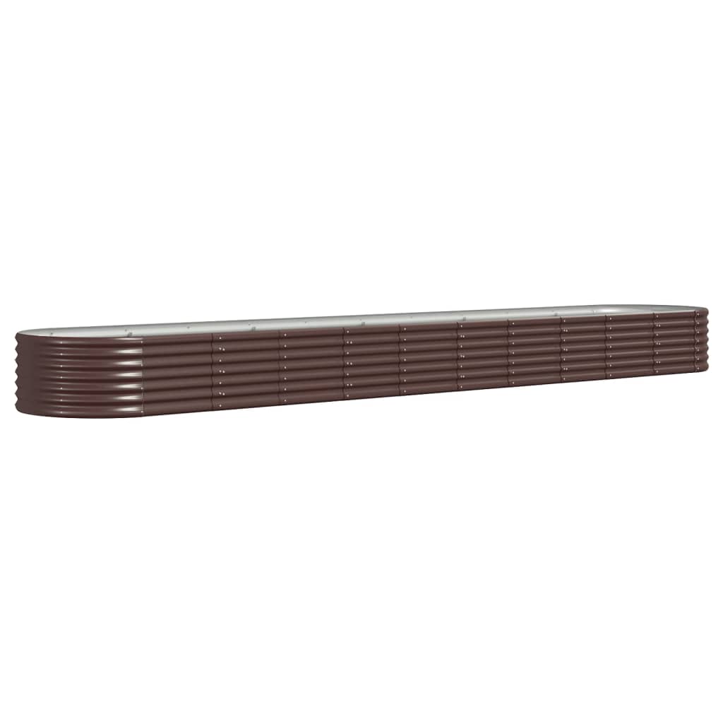 Hochbeet Verzinkter Stahl 440x80x36 cm Braun