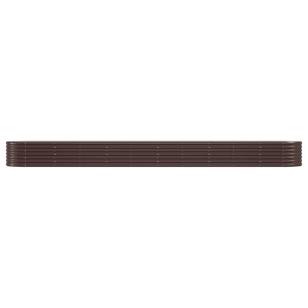 Hochbeet Verzinkter Stahl 440x80x36 cm Braun