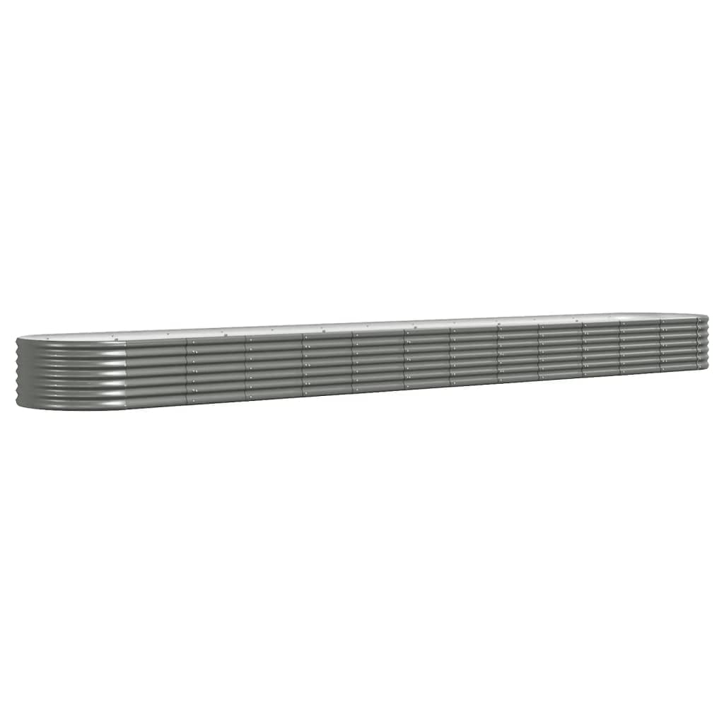 Hochbeet Verzinkter Stahl 512x80x36 cm Grau