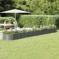 Hochbeet Verzinkter Stahl 512x80x36 cm Grau