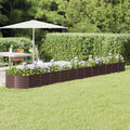 Hochbeet Verzinkter Stahl 512x80x36 cm Braun