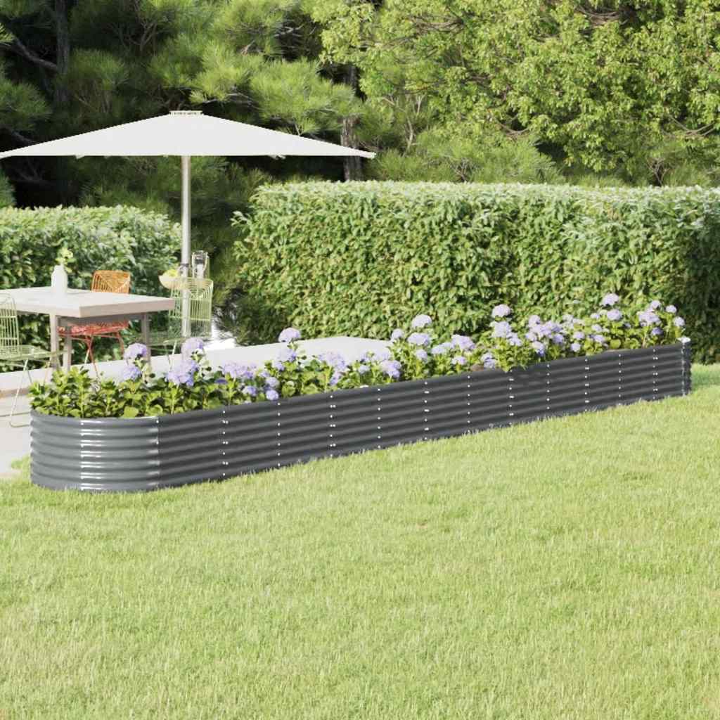 Hochbeet Verzinkter Stahl 512x80x36 cm Anthrazit