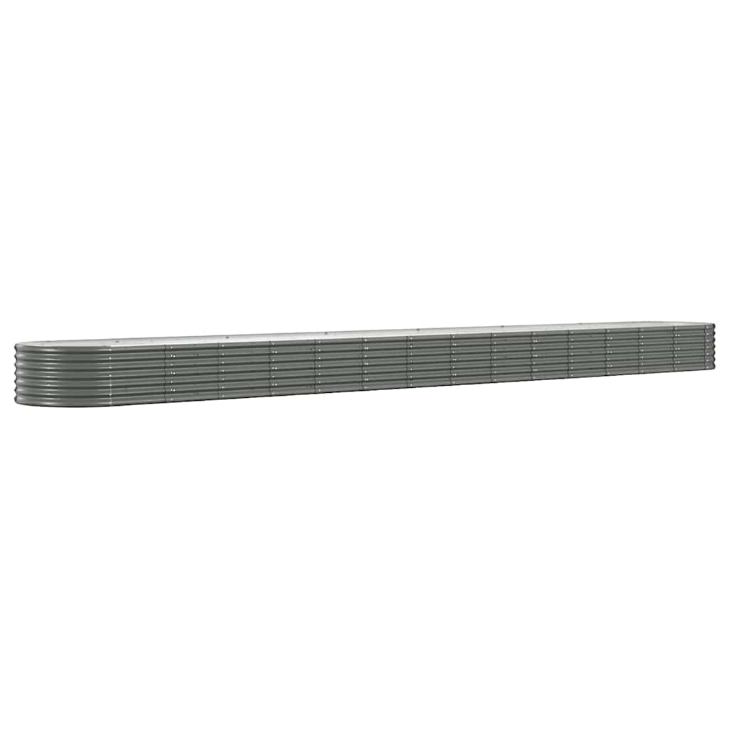 Hochbeet Verzinkter Stahl 620x80x36 cm Grau