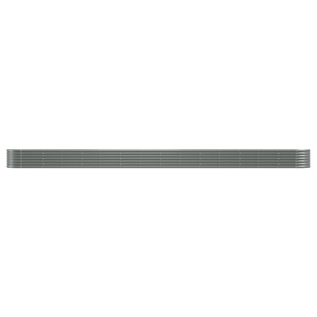 Hochbeet Verzinkter Stahl 620x80x36 cm Grau