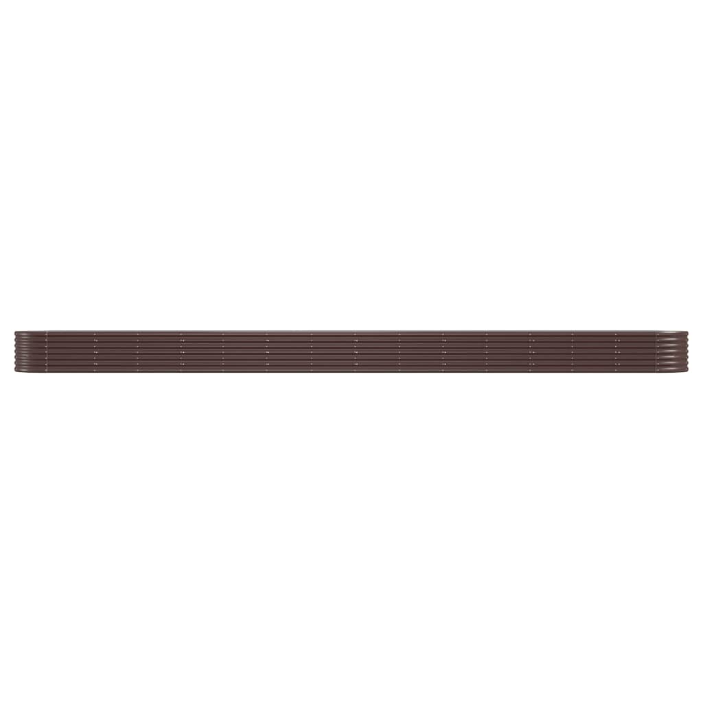 Hochbeet Verzinkter Stahl 620x80x36 cm Braun
