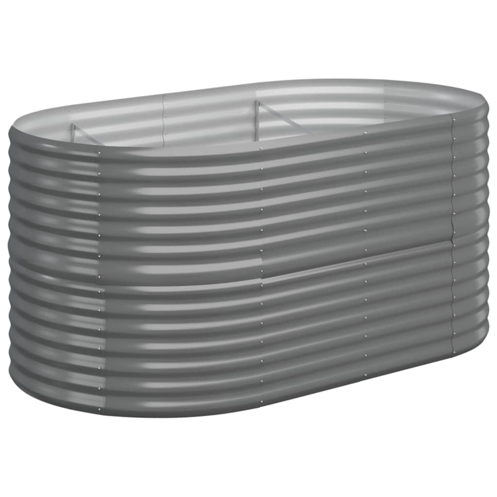Hochbeet Verzinkter Stahl 152x80x68 cm Grau