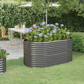 Hochbeet Verzinkter Stahl 152x80x68 cm Grau