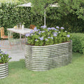 Hochbeet Verzinkter Stahl 152x80x68 cm Silbern
