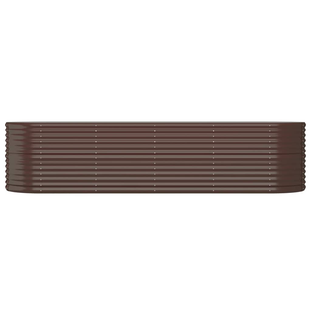 Hochbeet Verzinkter Stahl 296x80x68 cm Braun