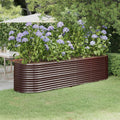 Hochbeet Verzinkter Stahl 296x80x68 cm Braun