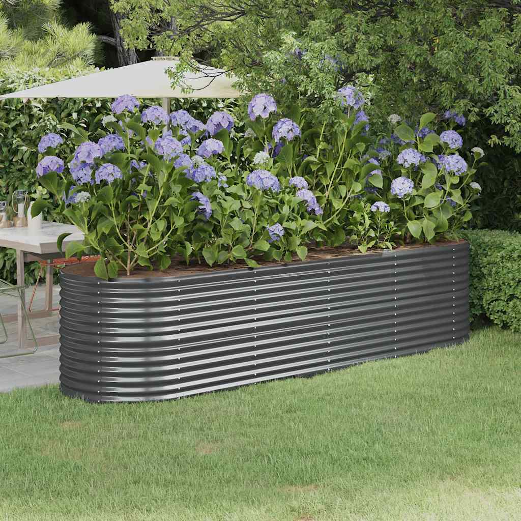 Hochbeet Verzinkter Stahl 296x80x68 cm Anthrazit