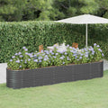 Hochbeet Verzinkter Stahl 368x80x68 cm Anthrazit