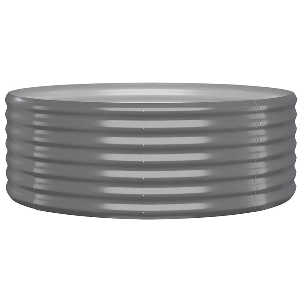 Hochbeet Verzinkter Stahl 100x100x36 cm Grau