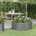 Hochbeet Verzinkter Stahl 100x100x36 cm Grau