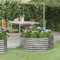 Hochbeet Verzinkter Stahl 100x100x36 cm Silbern