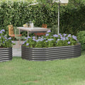 Hochbeet Verzinkter Stahl 175x100x36 cm Grau