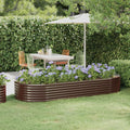 Hochbeet Verzinkter Stahl 249x100x36 cm Braun