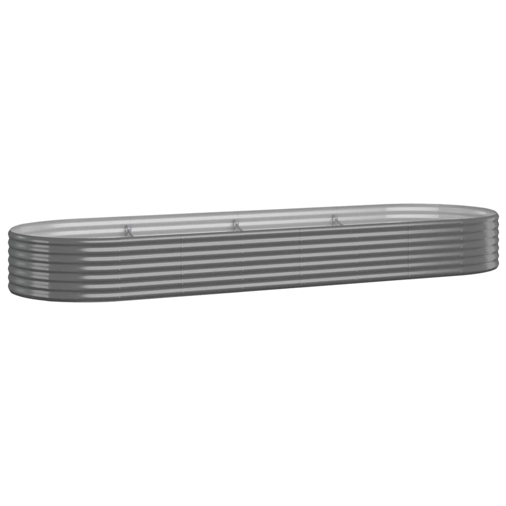Hochbeet Verzinkter Stahl 322x100x36 cm Grau