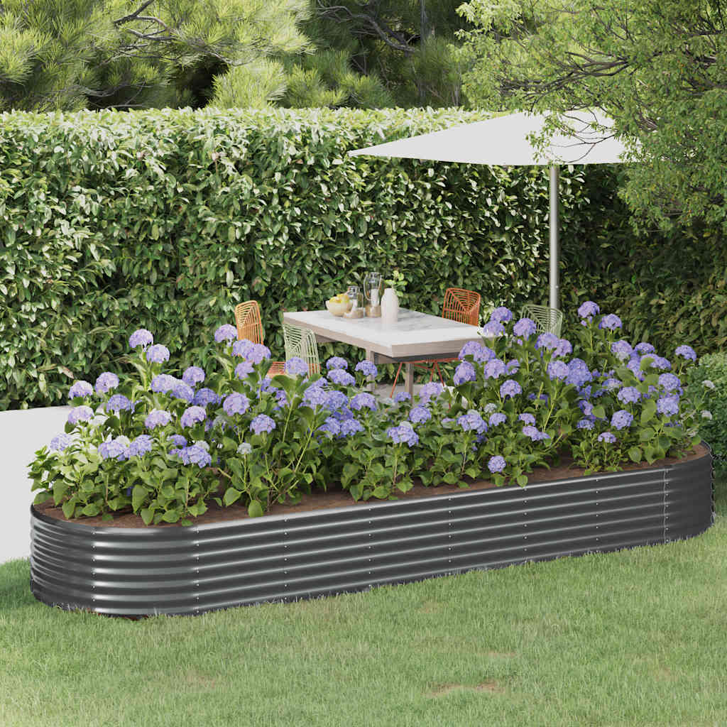 Hochbeet Verzinkter Stahl 322x100x36 cm Anthrazit