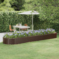 Hochbeet Verzinkter Stahl 396x100x36 cm Braun