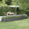 Hochbeet Verzinkter Stahl 396x100x36 cm Anthrazit