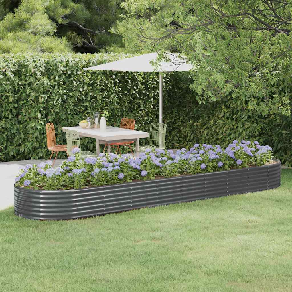 Hochbeet Verzinkter Stahl 396x100x36 cm Anthrazit