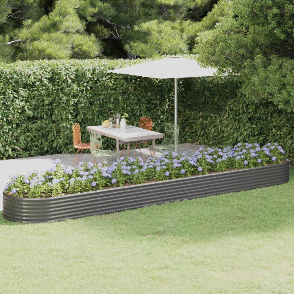 Hochbeet Verzinkter Stahl 507x100x36 cm Grau