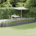 Hochbeet Verzinkter Stahl 507x100x36 cm Grau