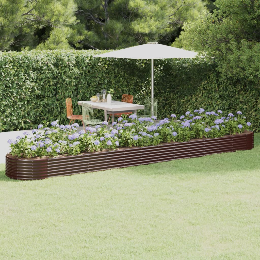 Hochbeet Verzinkter Stahl 544x100x36 cm Braun