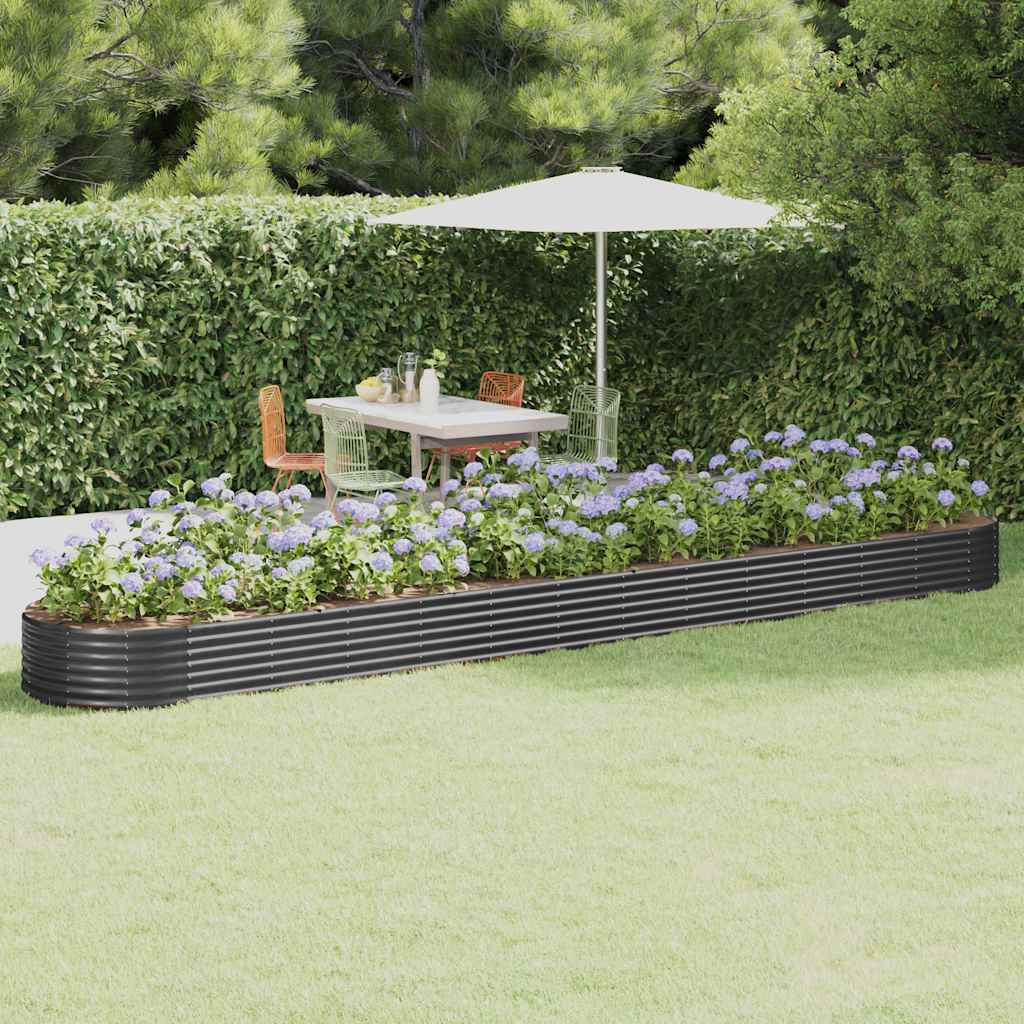 Hochbeet Verzinkter Stahl 544x100x36 cm Anthrazit