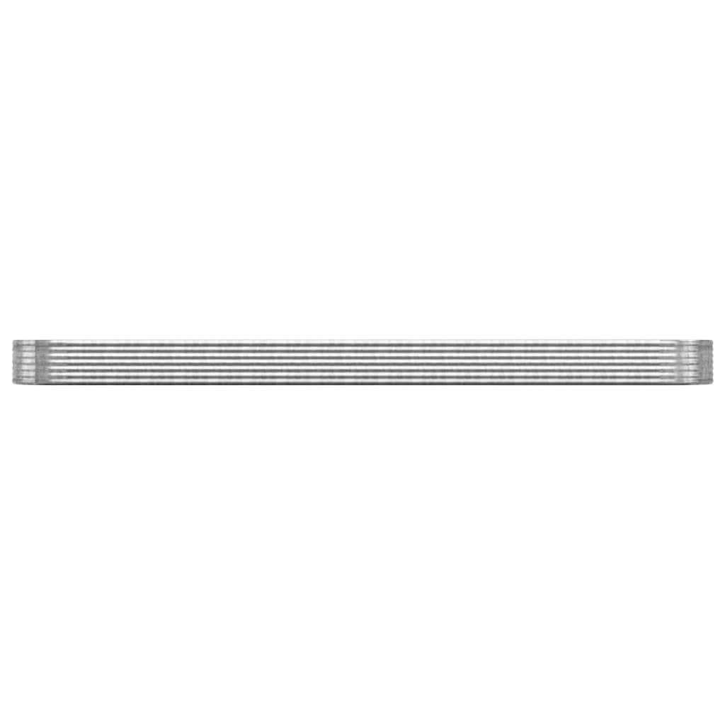 Hochbeet Verzinkter Stahl 544x100x36 cm Silbern