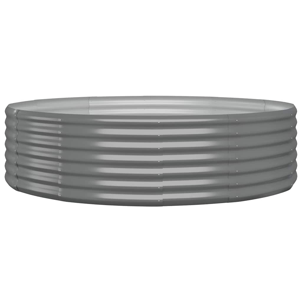 Hochbeet Verzinkter Stahl 140x140x36 cm Grau