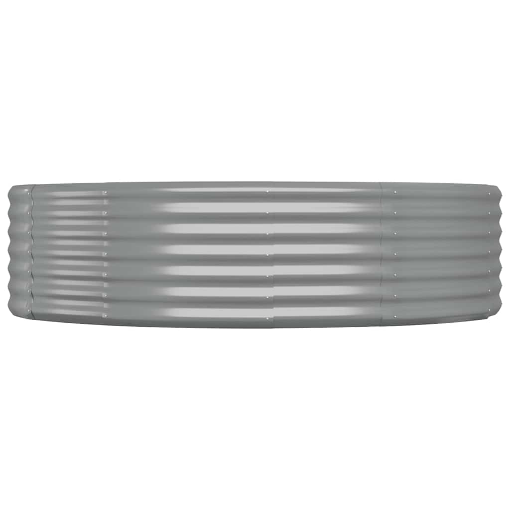 Hochbeet Verzinkter Stahl 140x140x36 cm Grau
