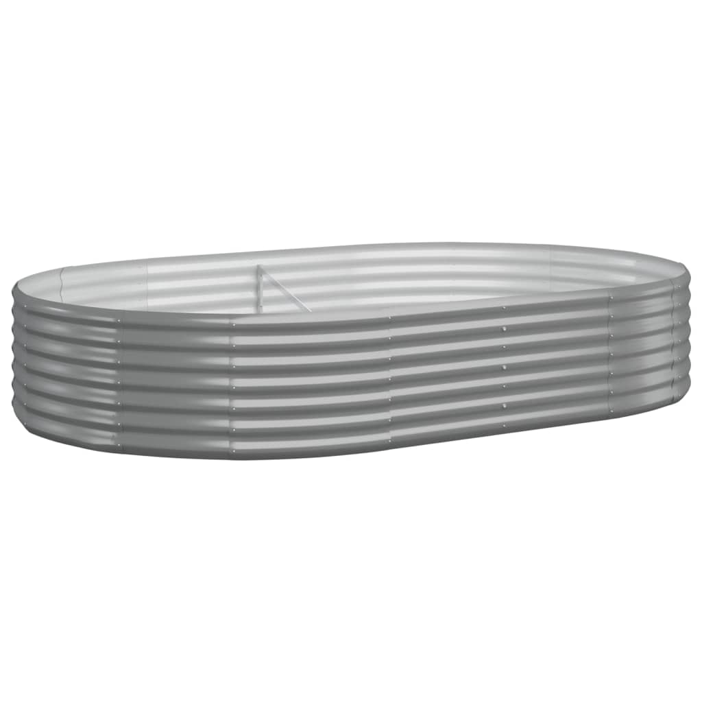 Hochbeet Verzinkter Stahl 214x140x36 cm Grau