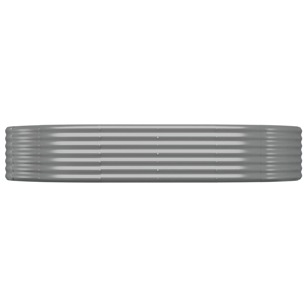 Hochbeet Verzinkter Stahl 214x140x36 cm Grau