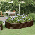 Hochbeet Verzinkter Stahl 214x140x36 cm Braun